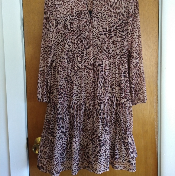 Leopard Print Sheer Dress Medium NWT - Picture 4 of 6